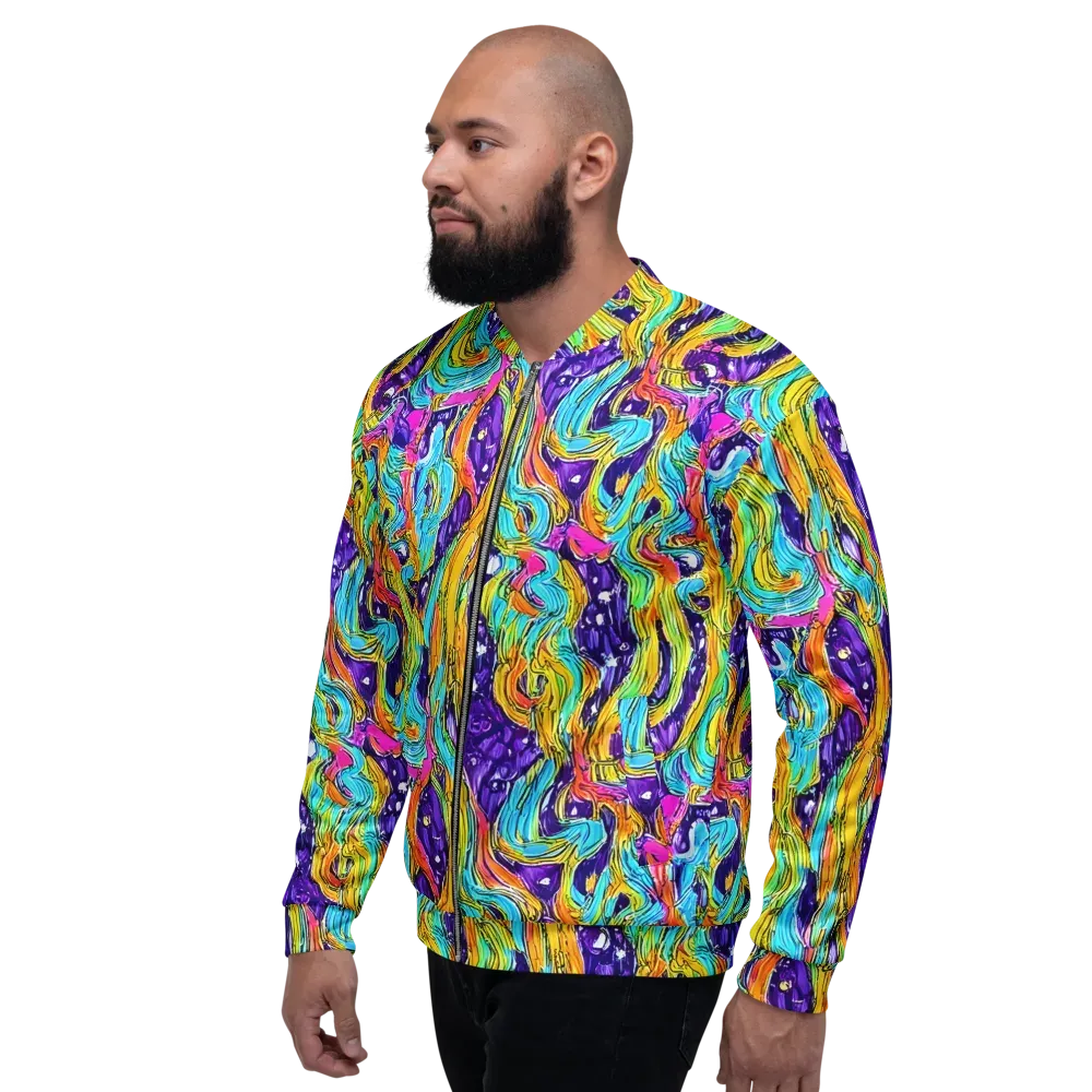Radiant Frenzy on Bomber Jacket — Left