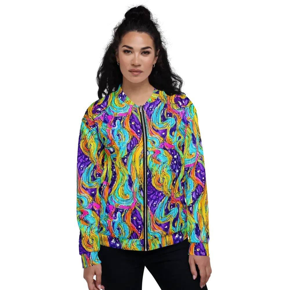 Radiant Frenzy on Bomber Jacket — Front