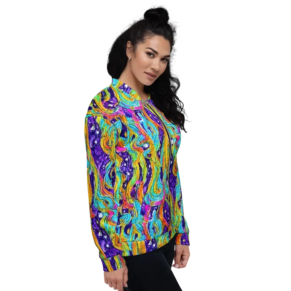 Radiant Frenzy on Bomber Jacket — Right