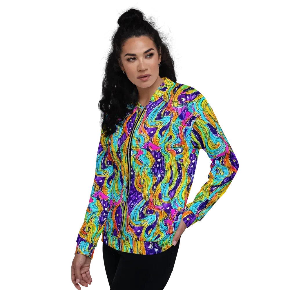 Radiant Frenzy on Bomber Jacket — Left