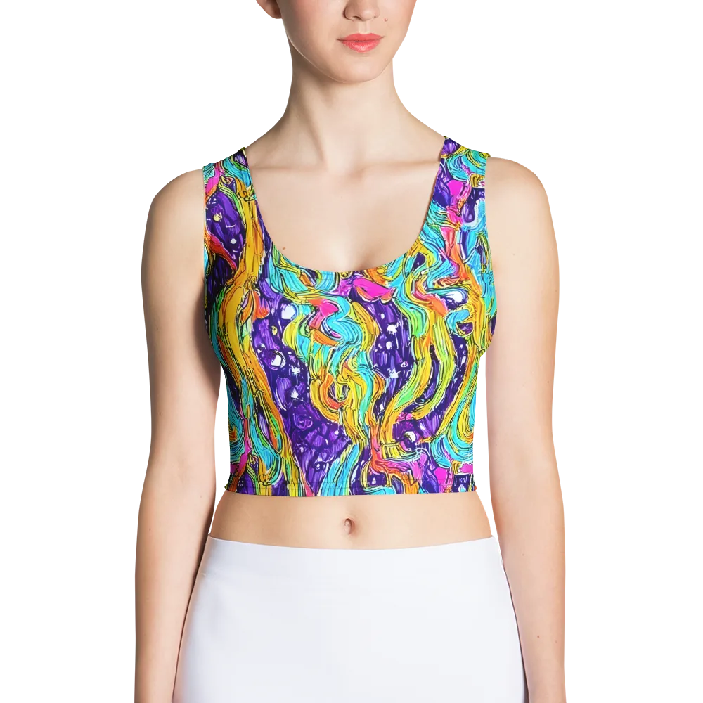 Radiant Frenzy on Crop Top — Front