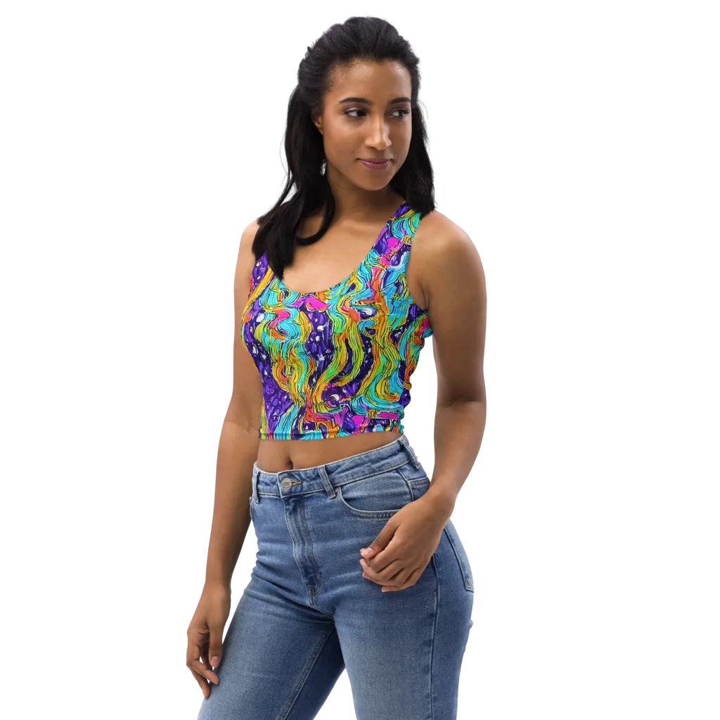 Radiant Frenzy on Crop Top — Left Front