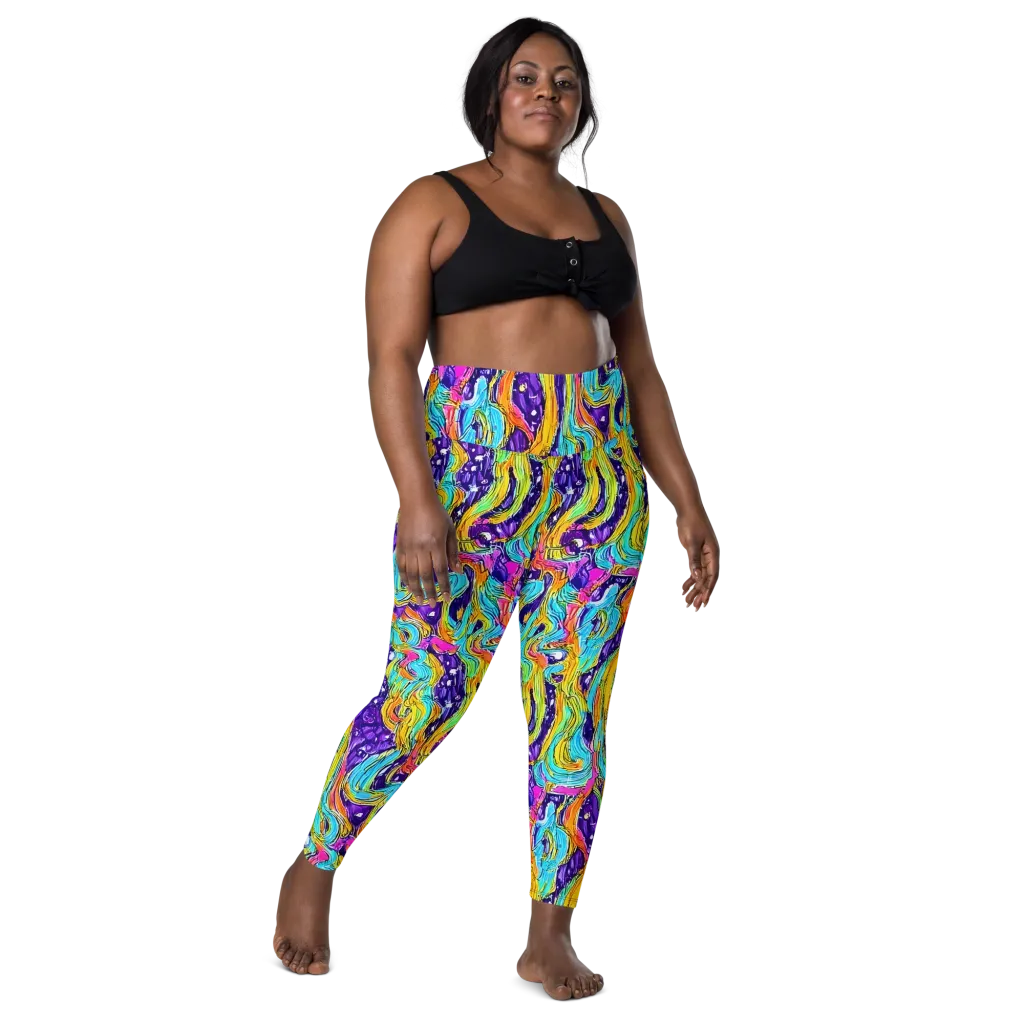 Radiant Frenzy on Leggings with Pockets — Front