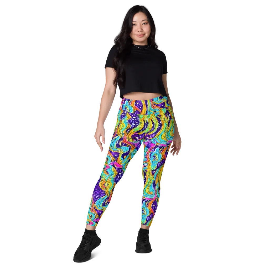 Radiant Frenzy on Leggings with Pockets — Front