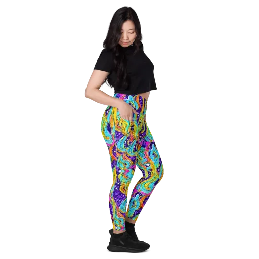 Radiant Frenzy on a Leggings with Pockets