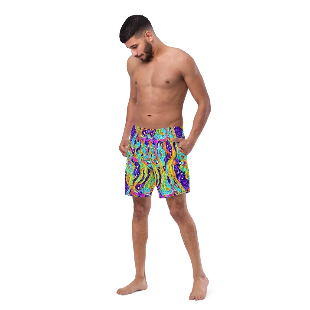 Radiant Frenzy on Swim Trunks — Left Front