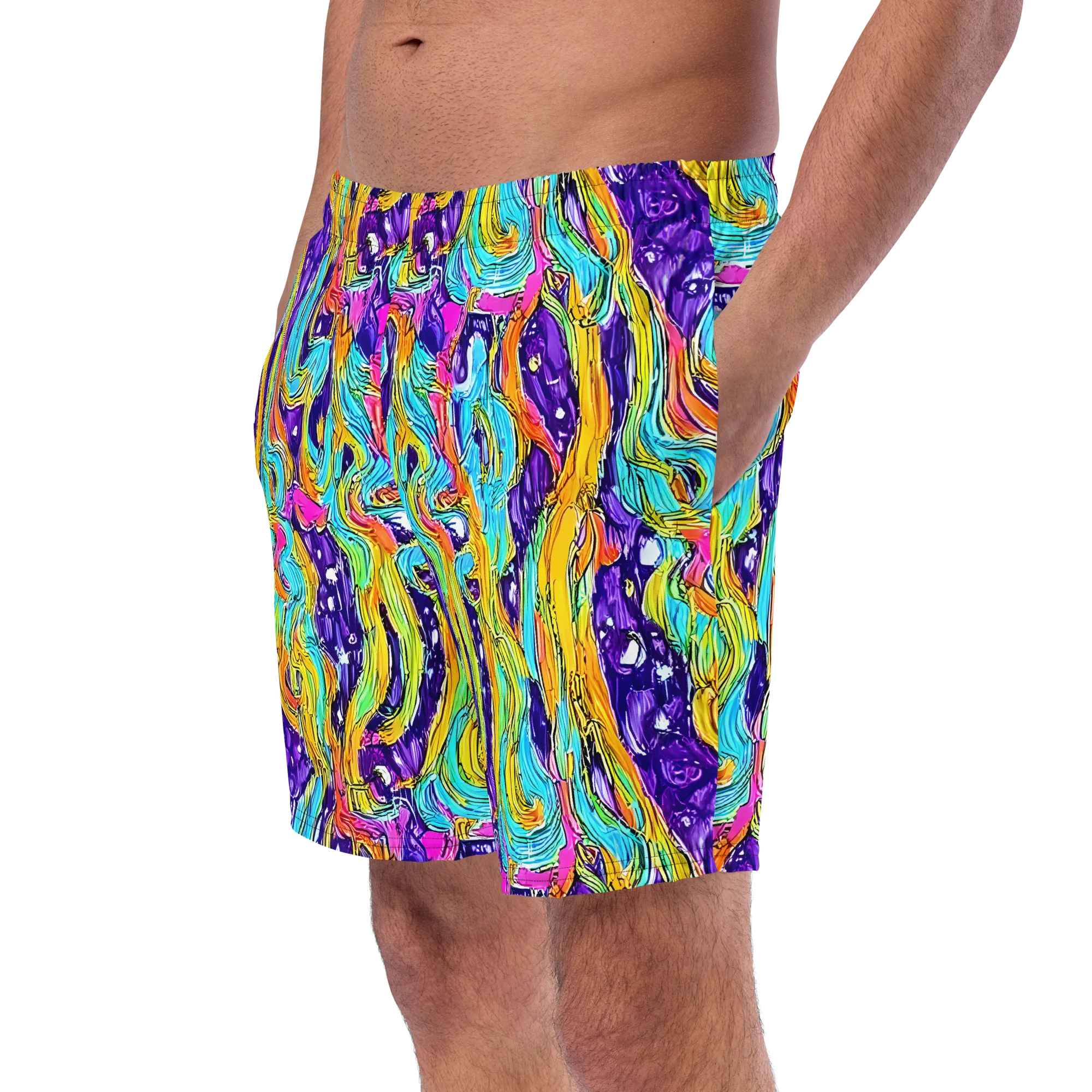 Radiant Frenzy on Swim Trunks — Left Front