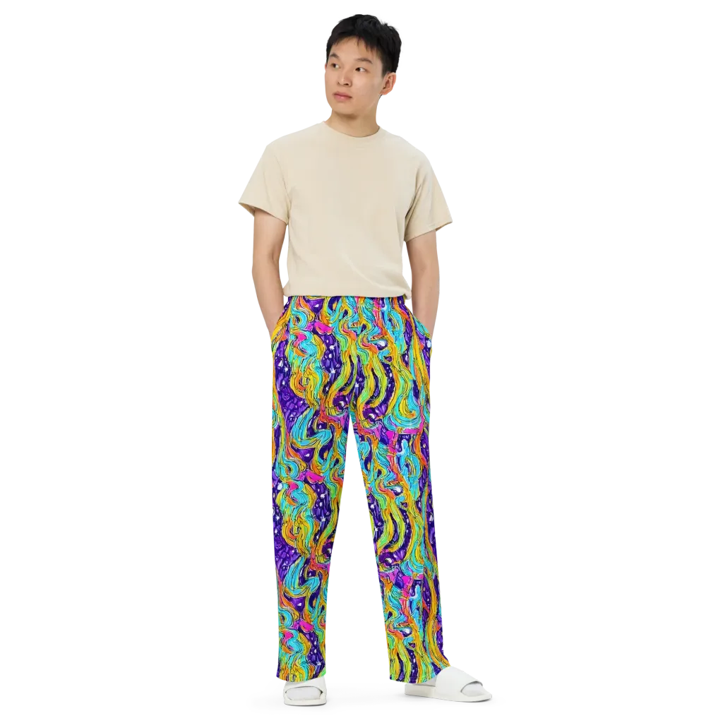 Radiant Frenzy on Wide-Leg Pants — Front