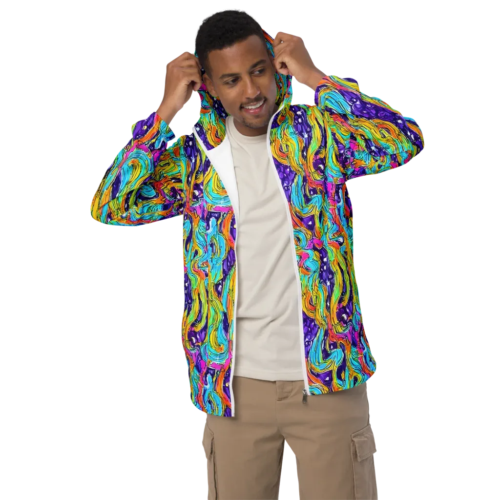 Radiant Frenzy on Men's Windbreaker — Front