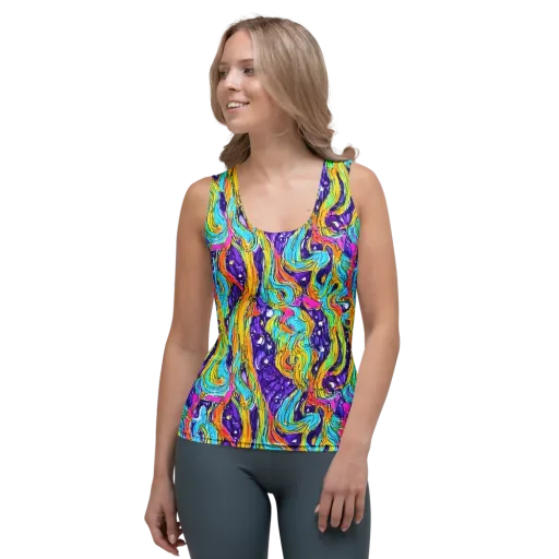 Radiant Frenzy on a Women's Tank Top
