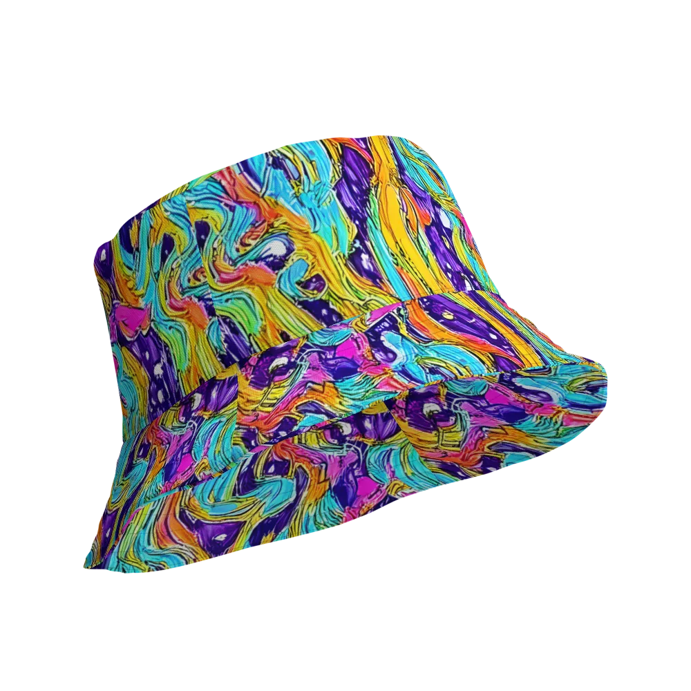 Radiant Frenzy on Reversible Bucket Hat — Product details Outside