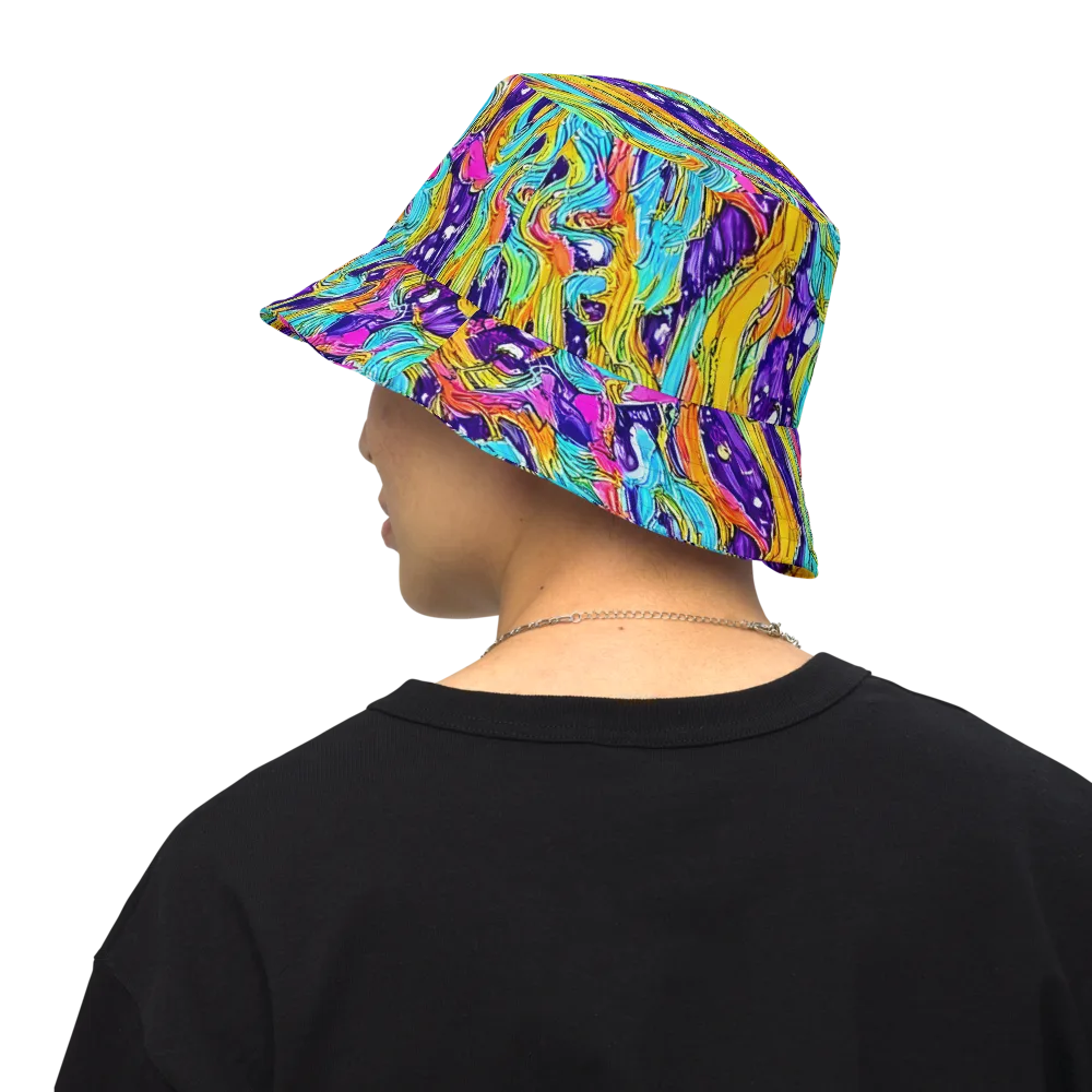 Radiant Frenzy on Reversible Bucket Hat — Back Inside