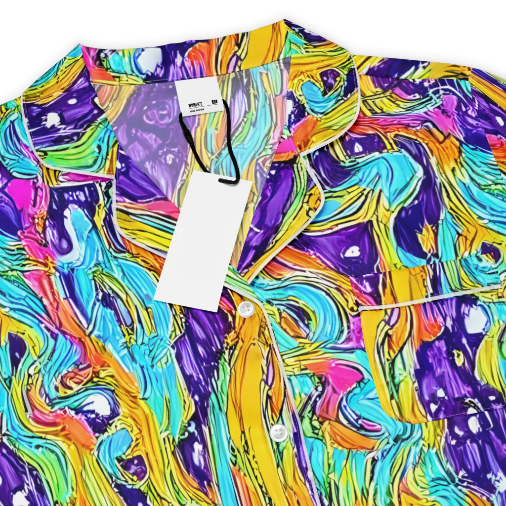 Radiant Frenzy on Women's Short Sleeve Pajama Top — Product details