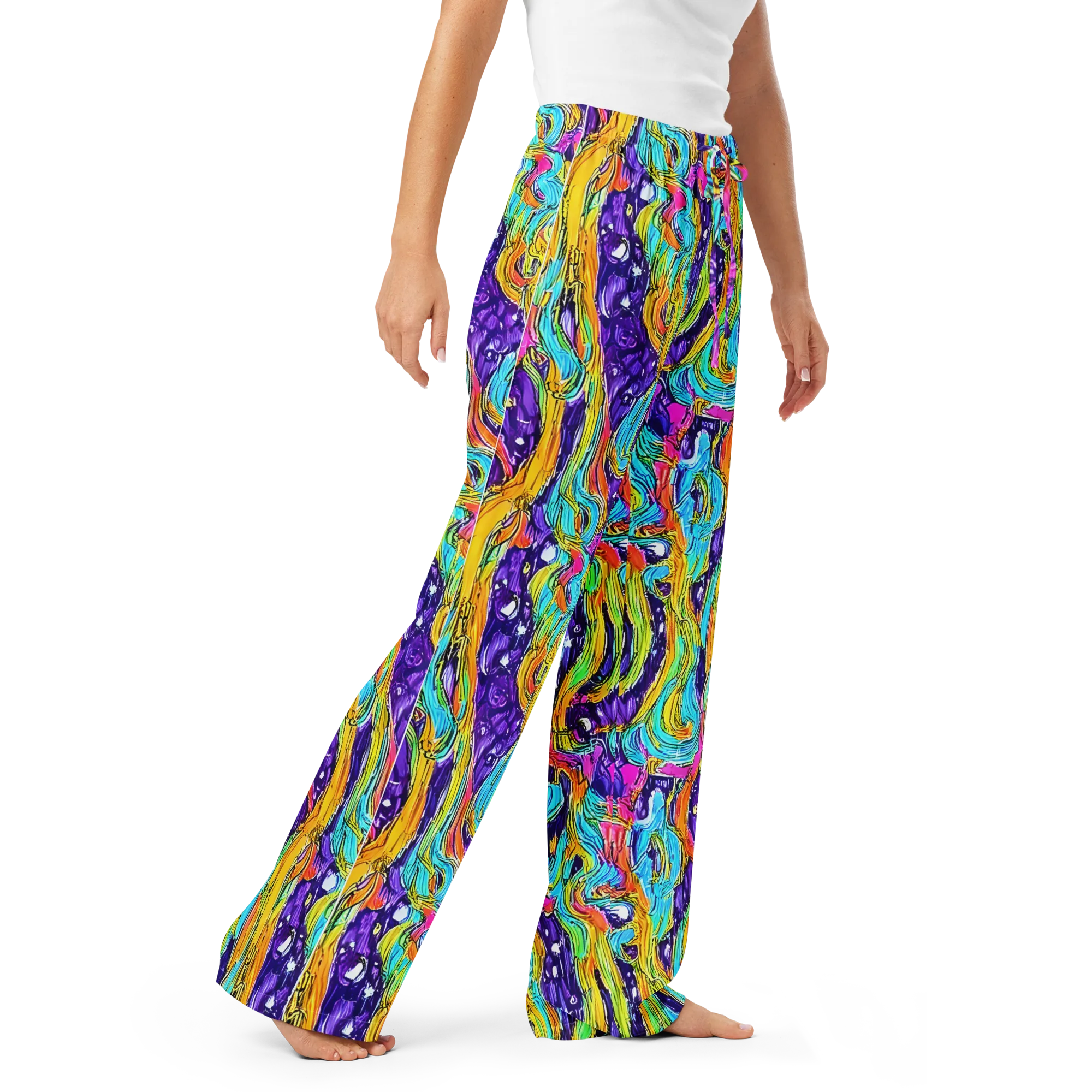 Radiant Frenzy on Women's Pajama Pants — Right Front