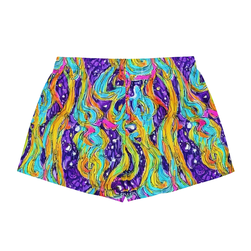 Radiant Frenzy on Women's Pajama Shorts — Back