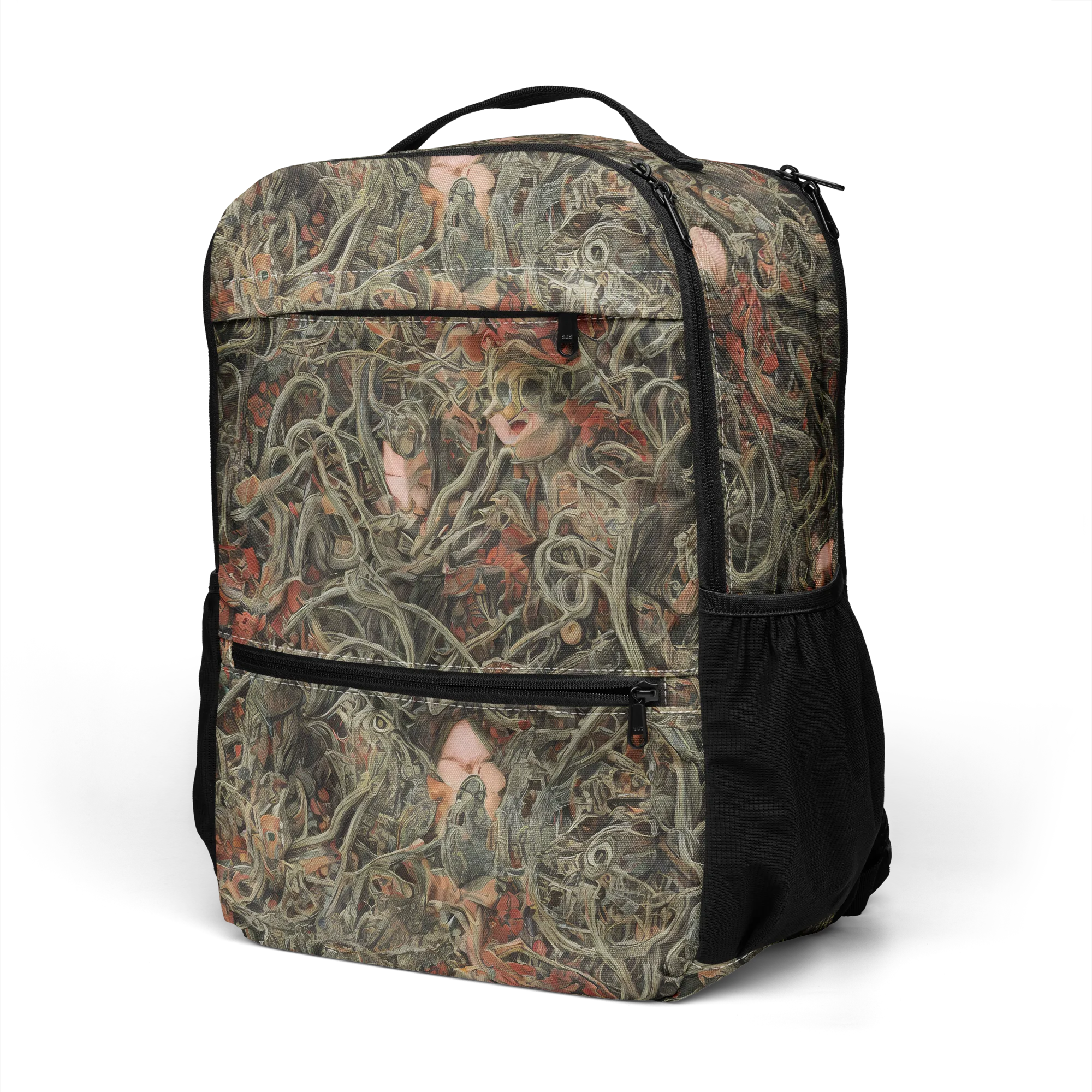 Olive Labyrinth on Utility Backpack — Left Front