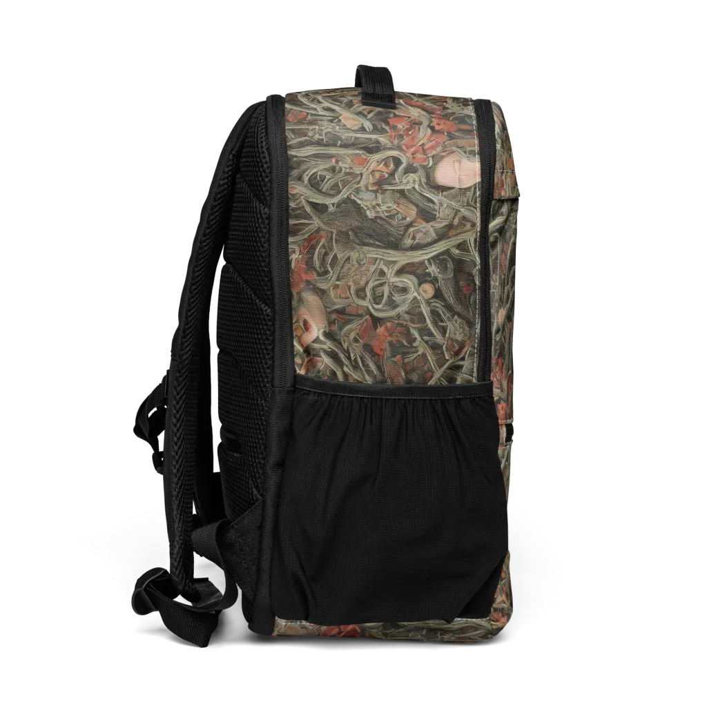 Olive Labyrinth on Utility Backpack — Right
