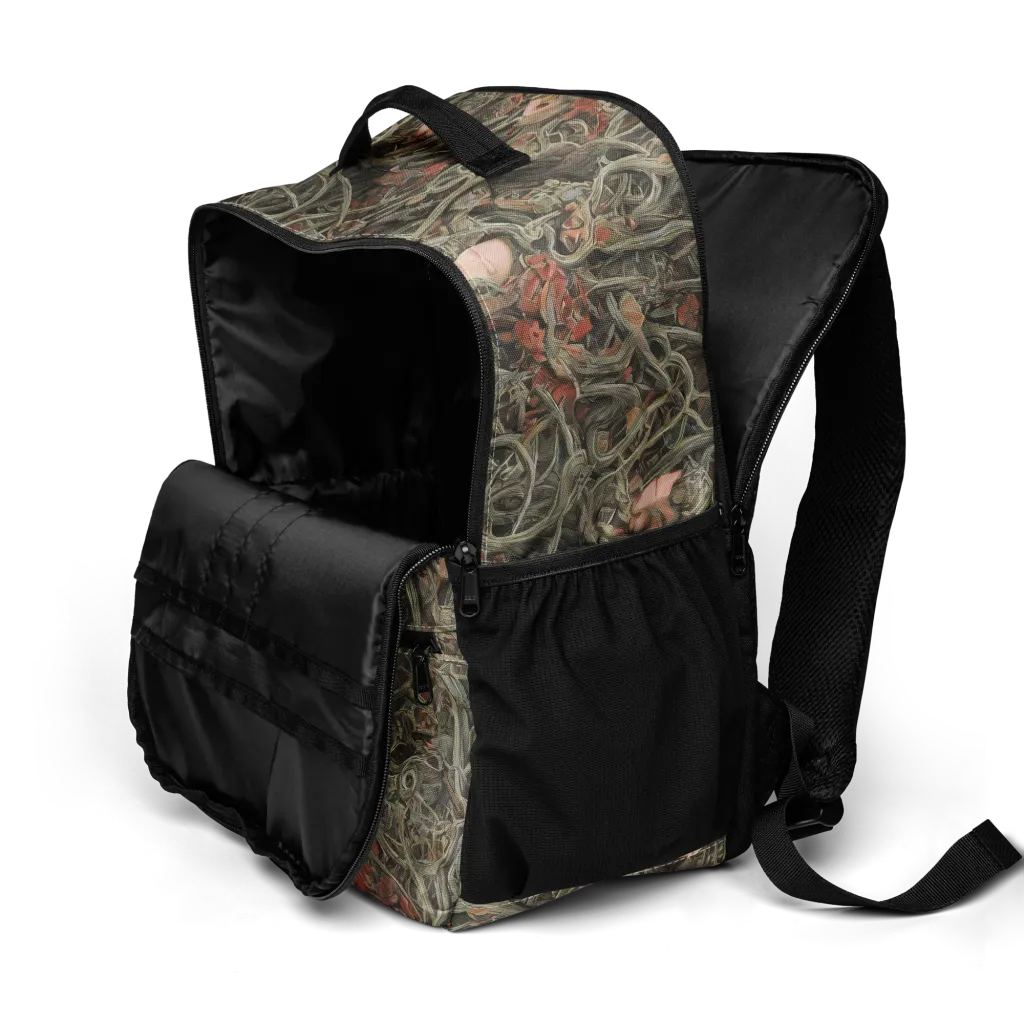 Olive Labyrinth on Utility Backpack — Product details 2