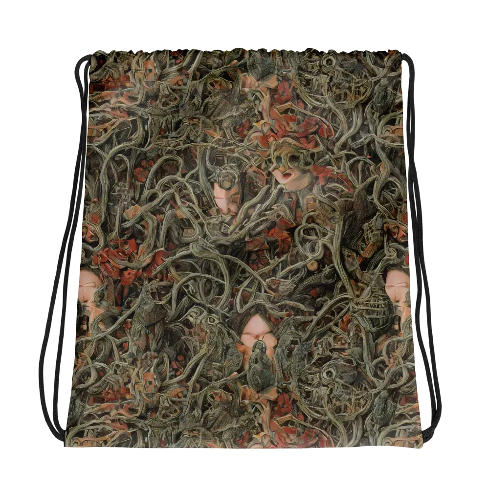 Olive Labyrinth on Drawstring Bag — Photo