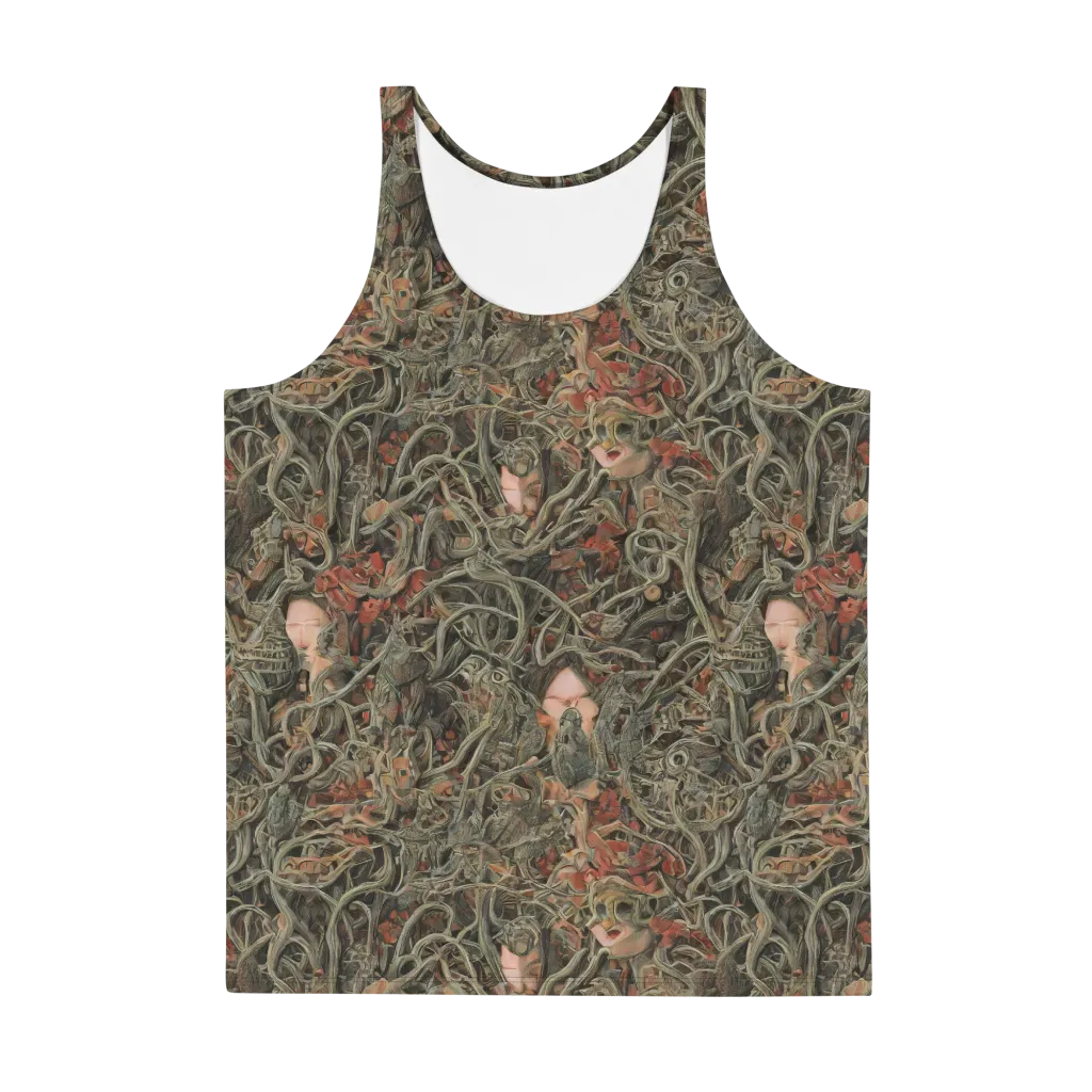 Olive Labyrinth on Men's Tank Top — Front