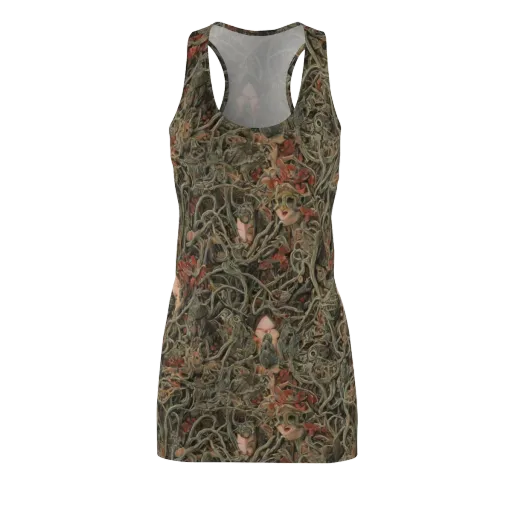 Olive Labyrinth on a Racerback Dress