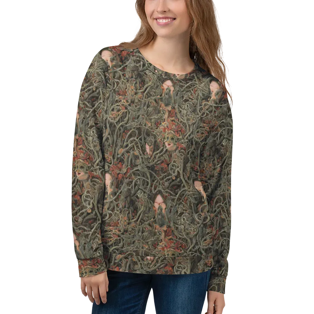 Olive Labyrinth on Sweatshirt — Front