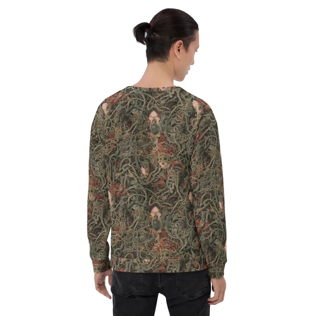 Olive Labyrinth on Sweatshirt — Back
