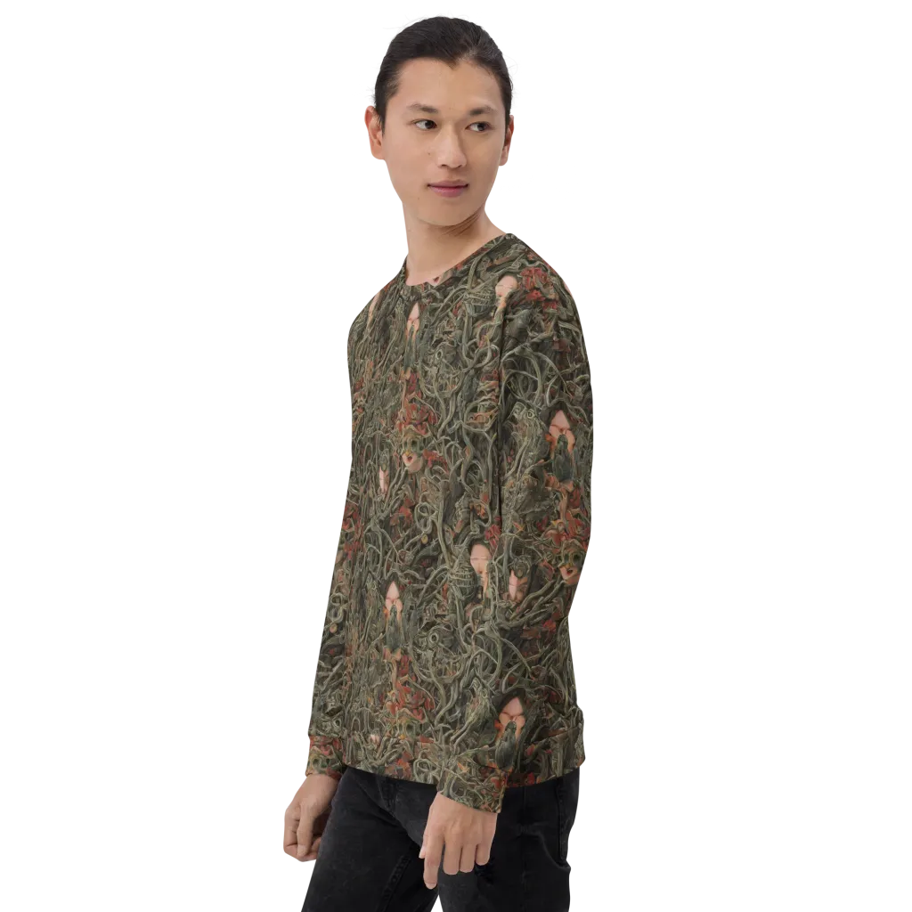 Olive Labyrinth on Sweatshirt — Left Front