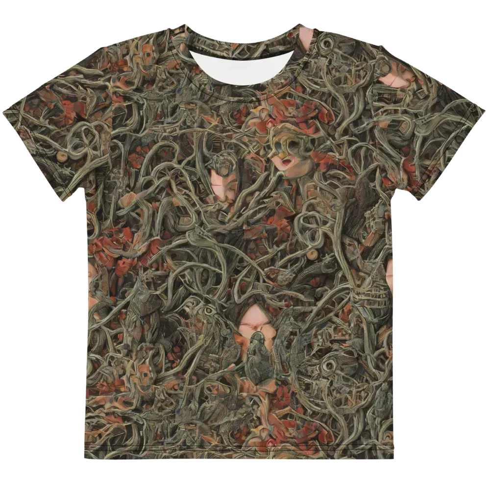 Olive Labyrinth on Kids Crew Neck T-Shirt — Front