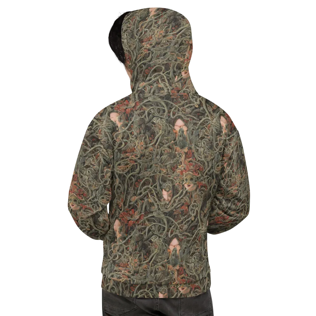 Olive Labyrinth on Hoodie — Back