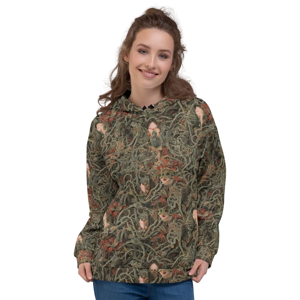 Olive Labyrinth on Hoodie — Front