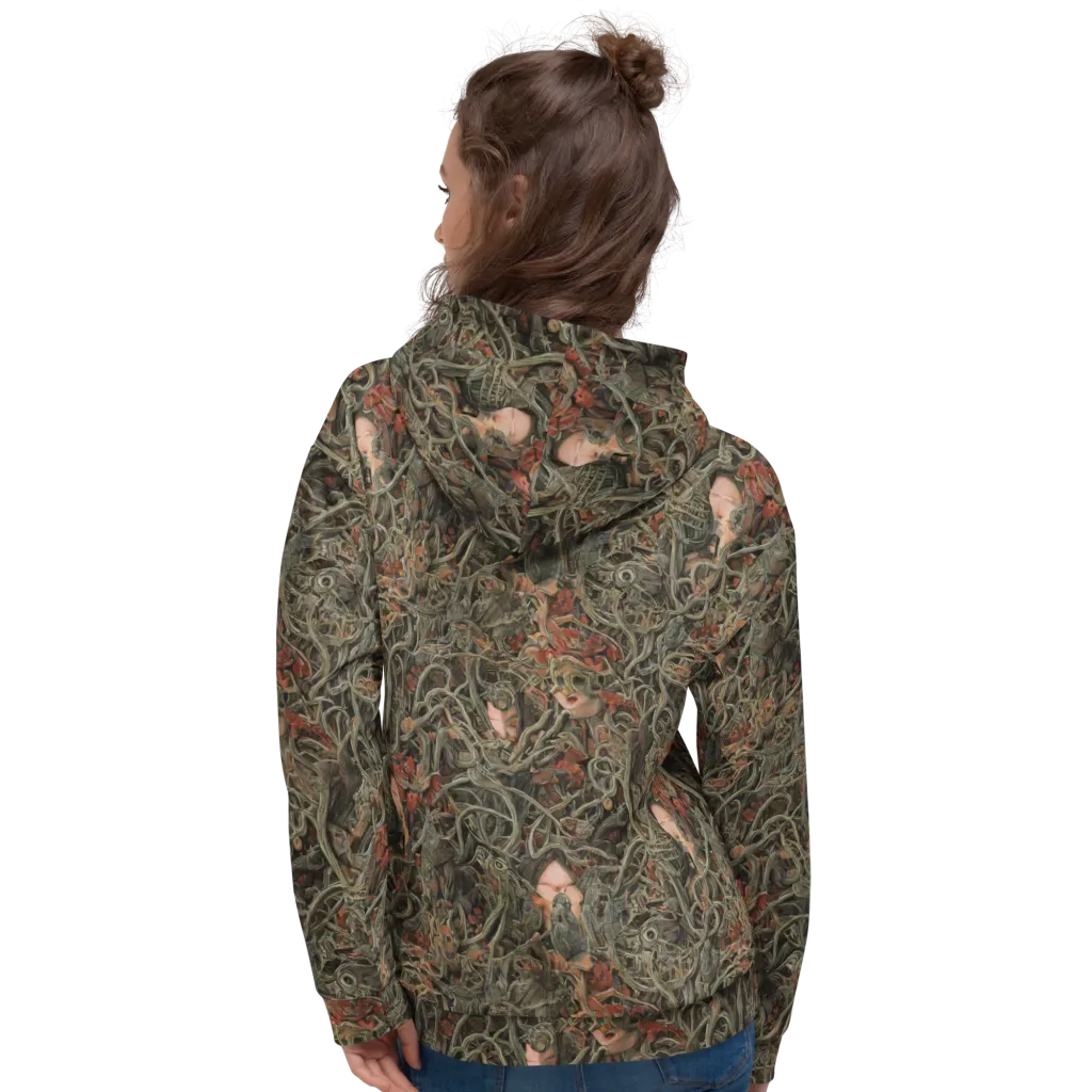 Olive Labyrinth on Hoodie — Back