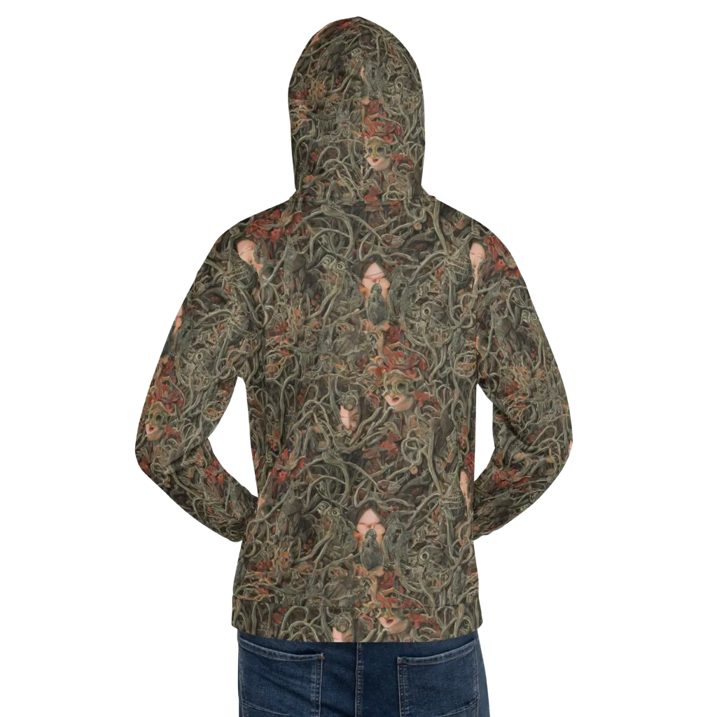 Olive Labyrinth on Hoodie — Back