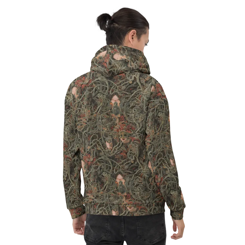 Olive Labyrinth on Hoodie — Back