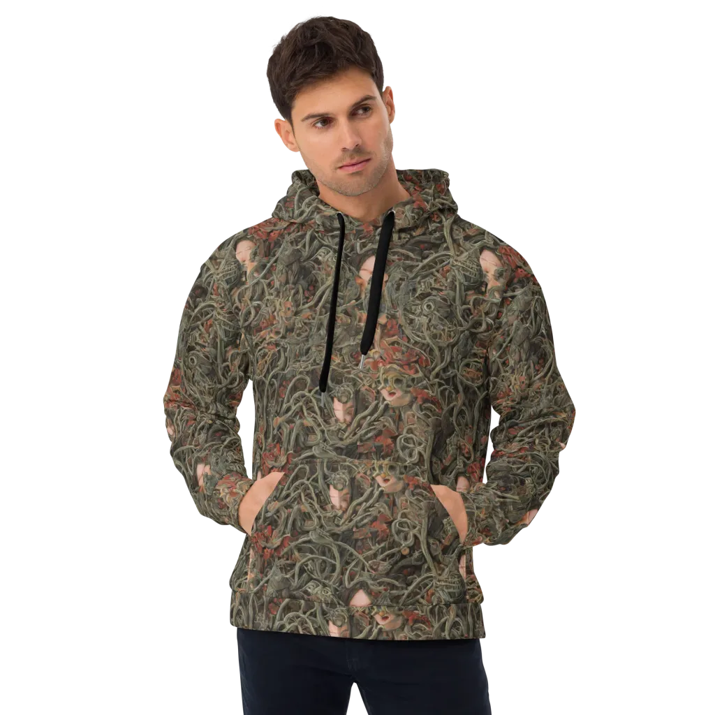 Olive Labyrinth on Hoodie — Front