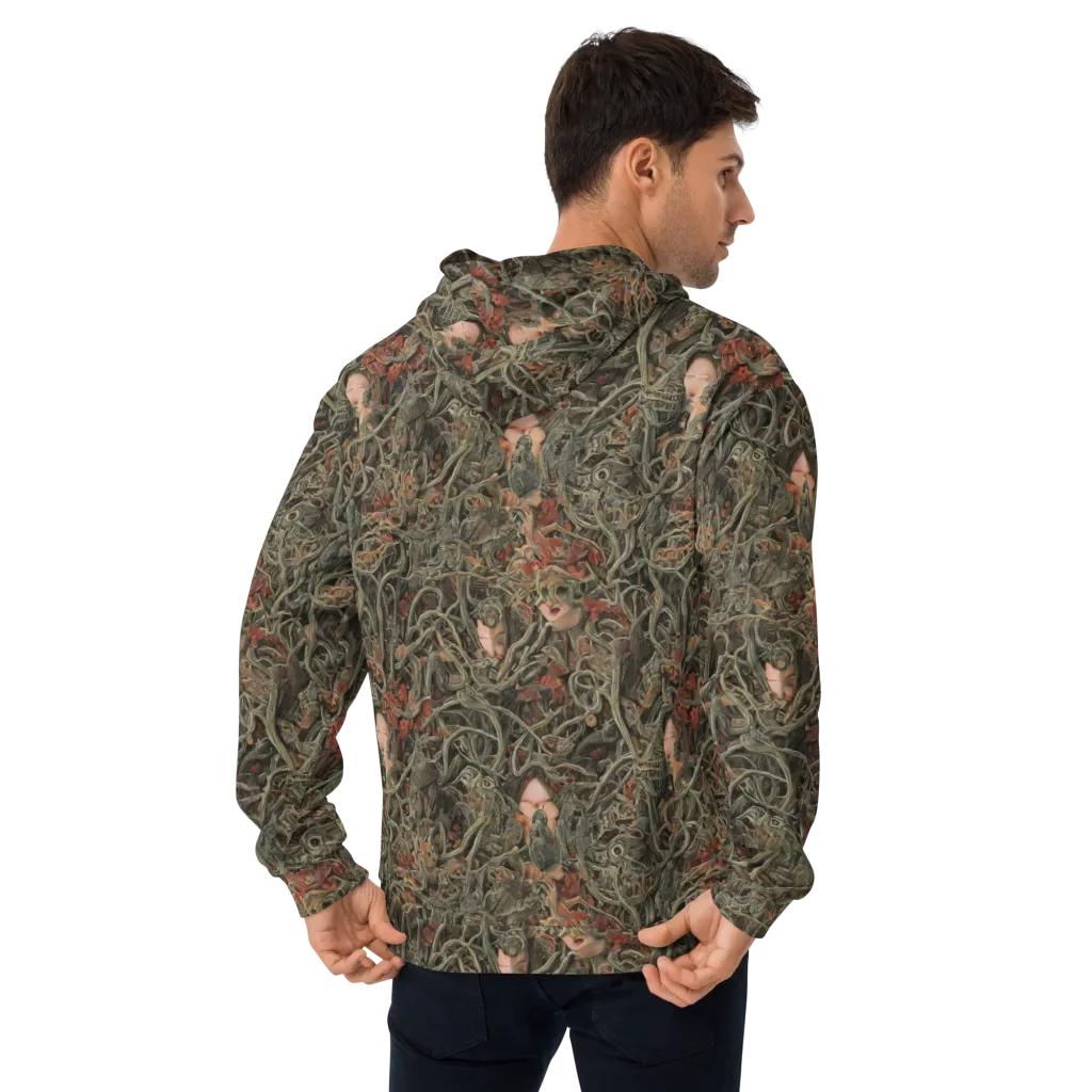 Olive Labyrinth on Hoodie — Back