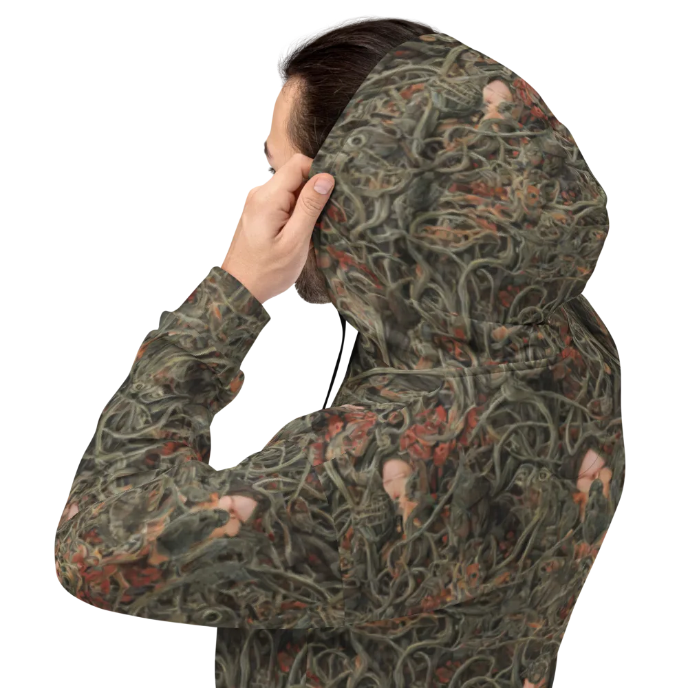Olive Labyrinth on Hoodie — Back
