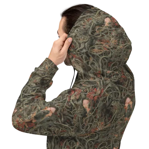 Olive Labyrinth on a Hoodie