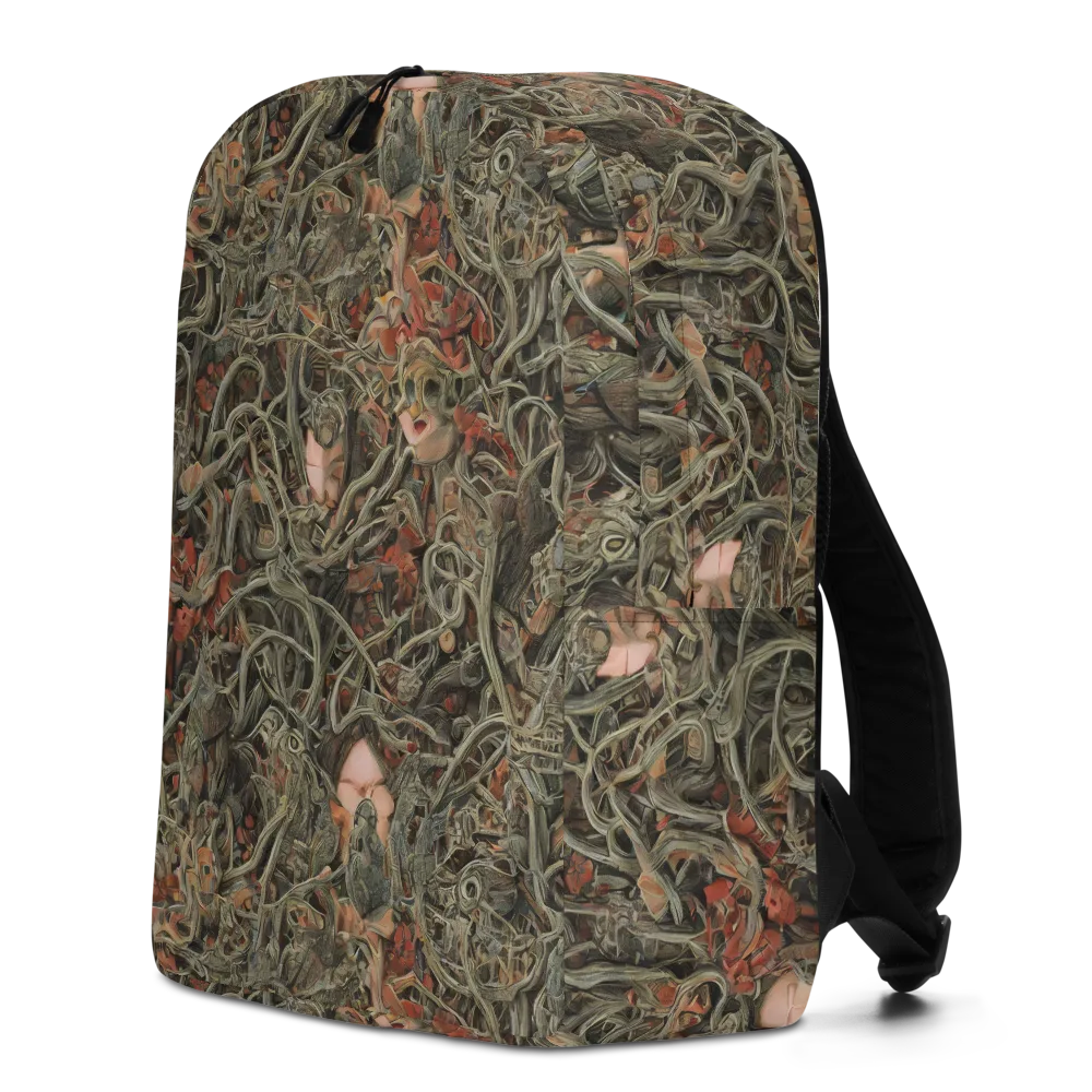 Olive Labyrinth on Minimalist Backpack — Left