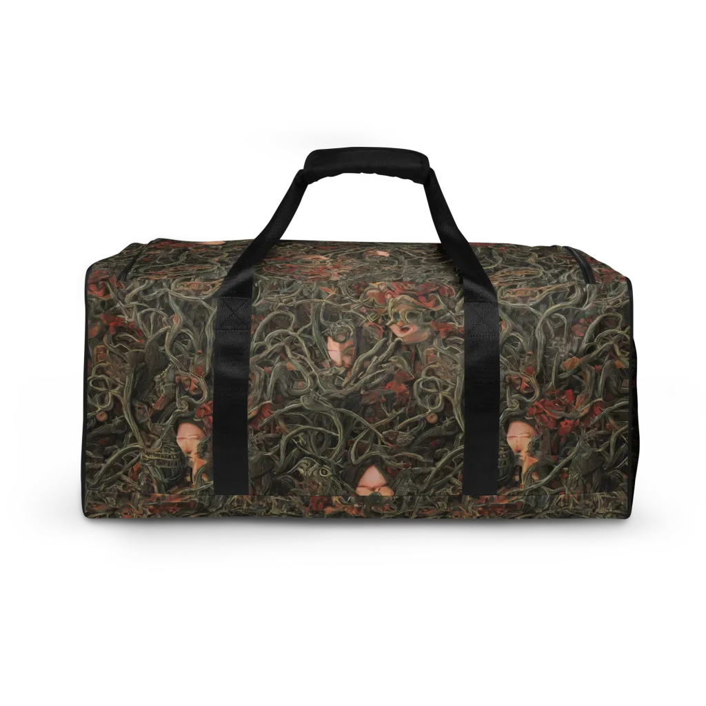 Olive Labyrinth on Duffle Bag — Back