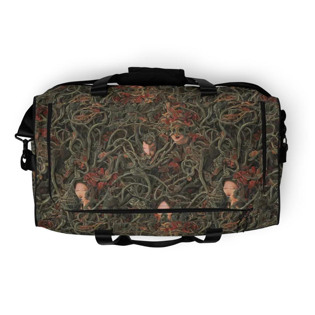 Olive Labyrinth on Duffle Bag — Top