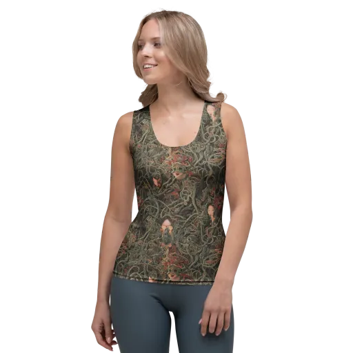 Olive Labyrinth on a Women's Tank Top