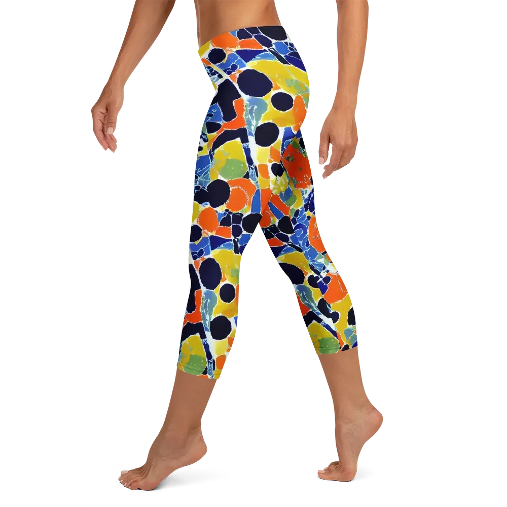 Solar Shatter on Capri Leggings — Left