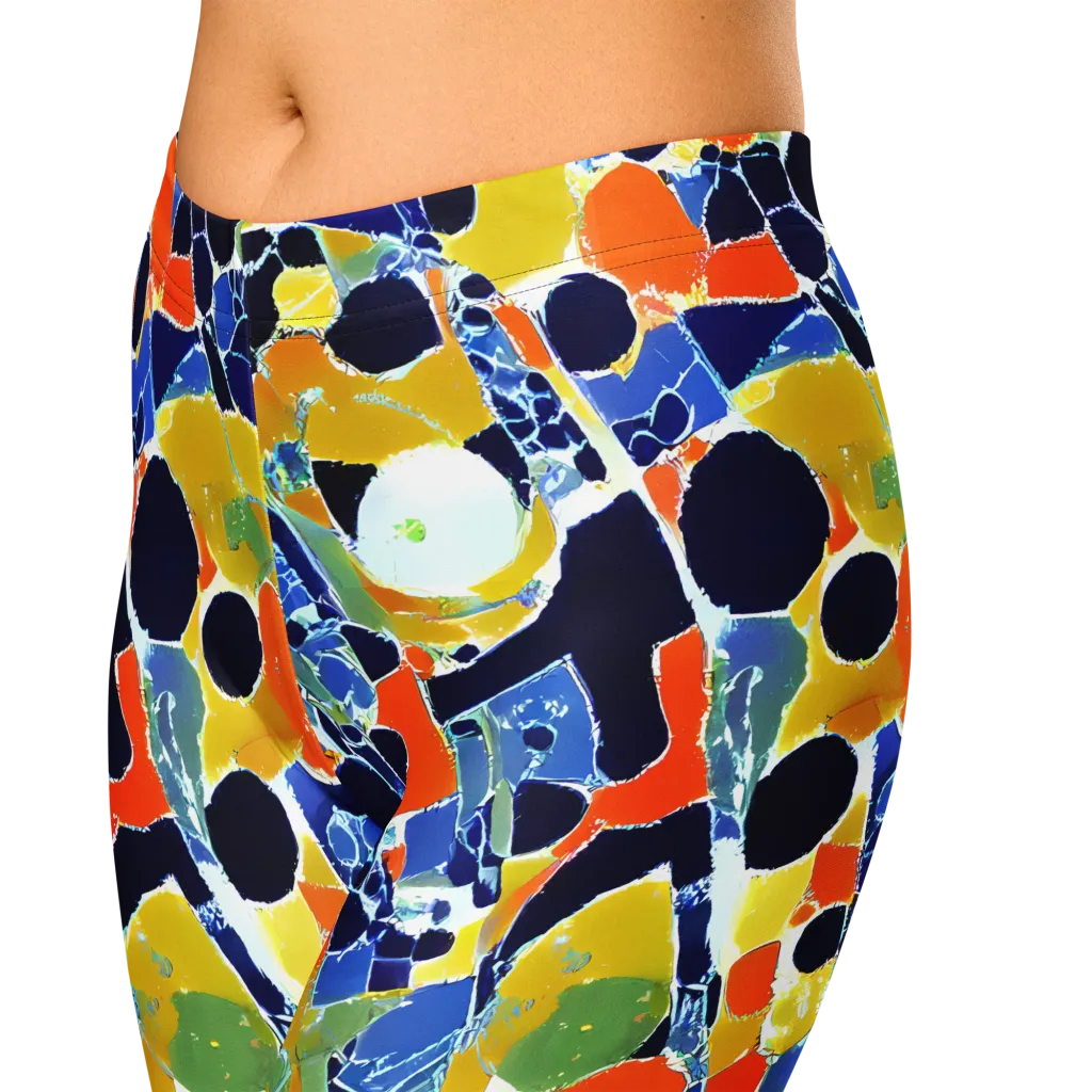Solar Shatter on Capri Leggings — Zoomed-in