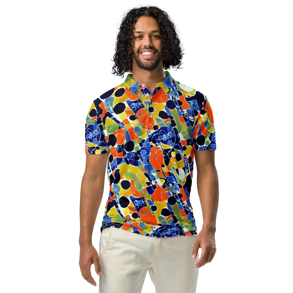 Solar Shatter on Men's Slim Fit Polo Shirt — Front