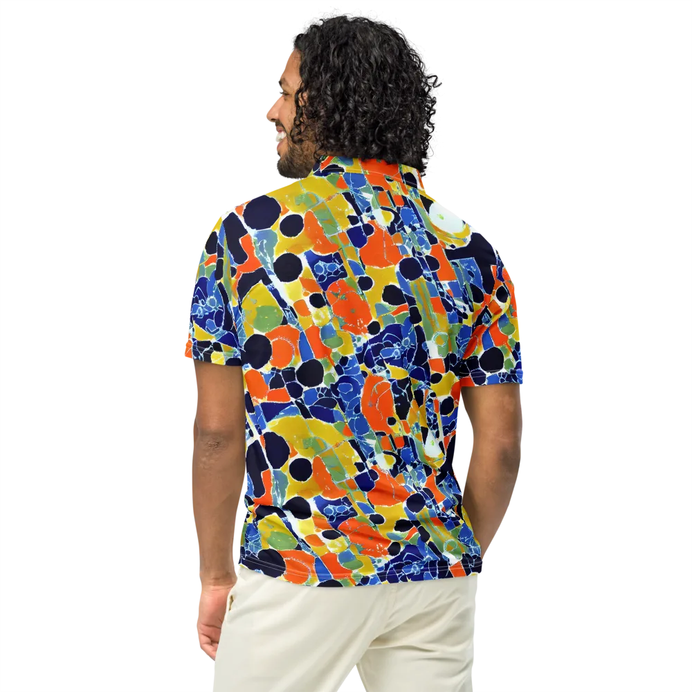 Solar Shatter on Men's Slim Fit Polo Shirt — Back
