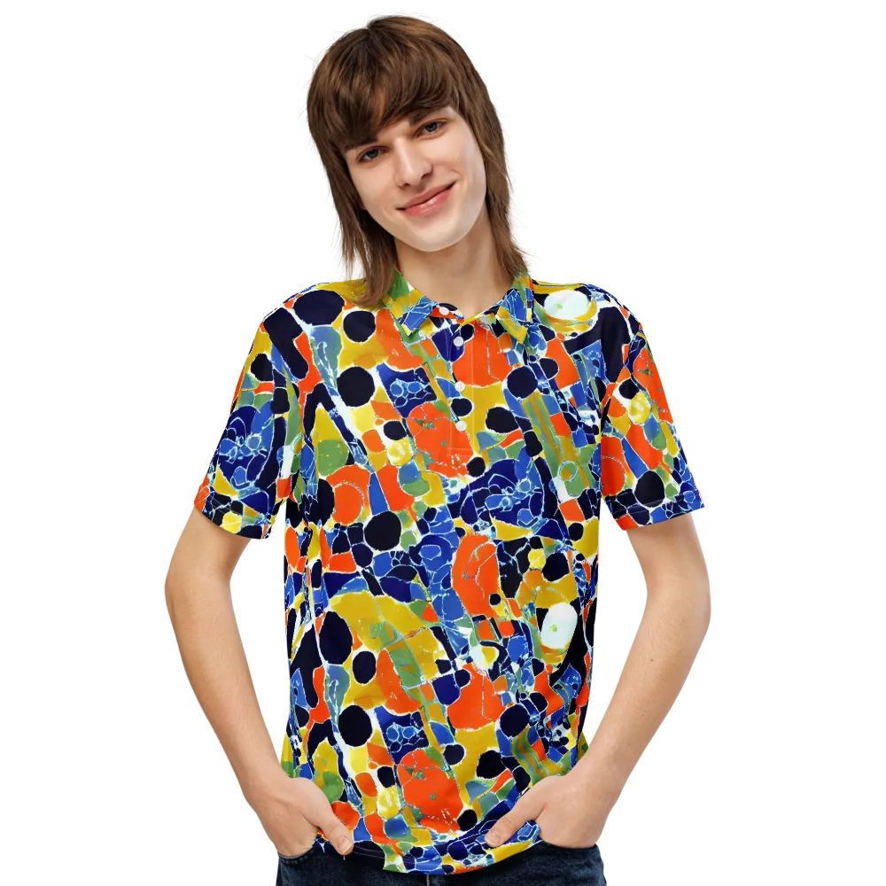 Solar Shatter on Men's Slim Fit Polo Shirt — Front