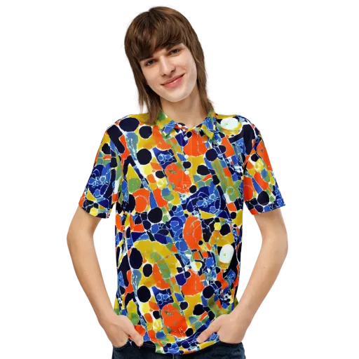 Solar Shatter on a Men's Slim Fit Polo Shirt