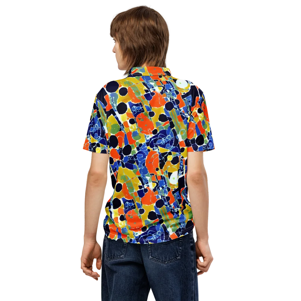 Solar Shatter on Men's Slim Fit Polo Shirt — Back