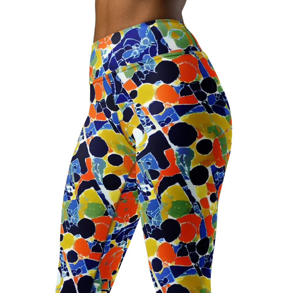 Solar Shatter on Yoga Leggings — Left Front